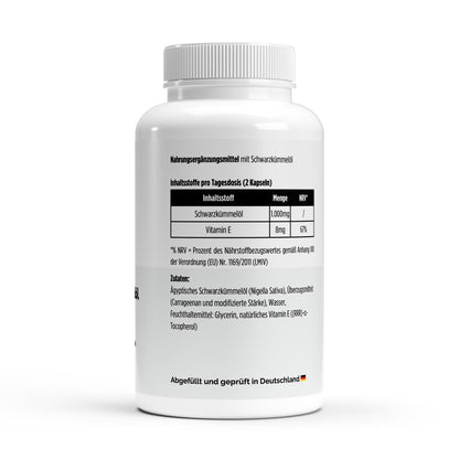 Ägyptisches Schwarzkümmelöl - 240 vegane Softgels
